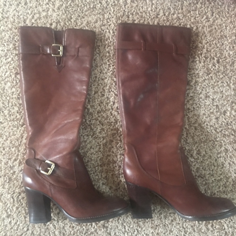 Michael Kors aged leather brown boots - Picture 5 of 5